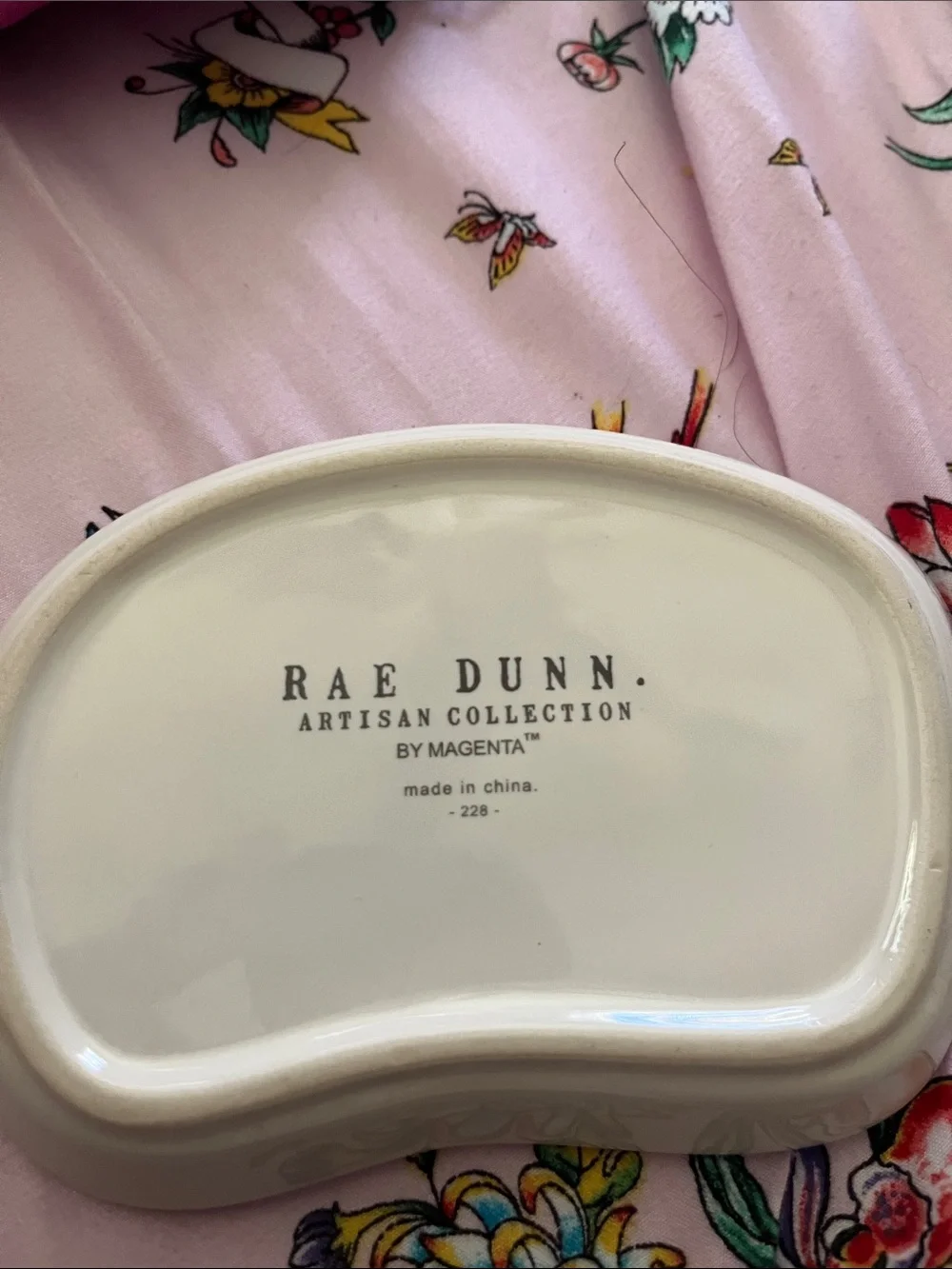 Rae Dunn White Ceramic Soap Tray with WASH Lettering